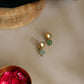 Ruby Raang Green Aventurine Kundan Studs | Swadesiicart