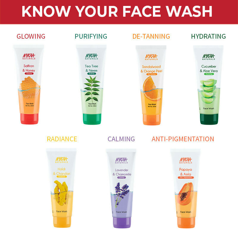 Nykaa Naturals Sandalwood & Orange Peel Face Wash for Tan Removal - Swadesiicart
