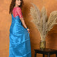 Very Much Indian Fusion Cotton Tissue Shimmer Saree - Light Blue | Swadesiicart