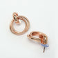 NVR Women's Western Gold-Polished Circular Metal Hoop Earrings | Swadesiicart