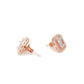 stone stud (Rose gold) - Ruby Raang - Ruby Raang Studio