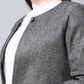 Even Apparels Black Pure Wool Open Front Statement Women's Jacket | Swadesiicart