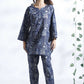 Breathables Abstract Cotton Co-Ord Set – Blue