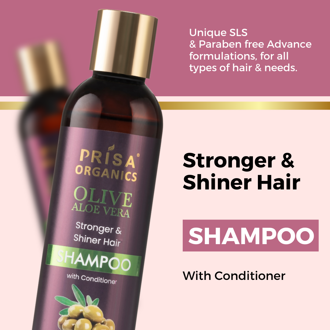 Prisa Organics Olive and Aloe Vera Shampoo - Swadesiicart