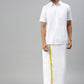 Ramraj Cotton Mens Half Sleeve White Shirt Plus Size - Soft Touch Cotton | Swadesiicart