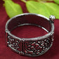 Mominos Fashion Kamal Johar Oxidised Silver-Plated Screw Type Handcraft Bracelet