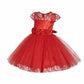 Asmaani Baby Girl's Red Color Satin A-Line Frock (As-Dress-22131)
