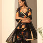 Pomcha Jaipur Black Gul Narangi Sharara Set | Swadesiicart
