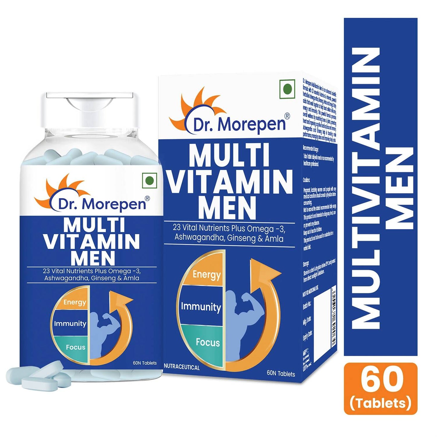 Dr. Morepen Testo Boost and Multivitamin Men Tablets Combo - Swadesiicart