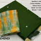 Mehndi Chanderi Cotton Block Print Saree with Unstitched Blouse - Hiral Fashion | Swadesiicart