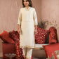 Ethnic Festive Wear Reyon Slub Off White Stitched Suit With Dupatta - Tanisha | Swadesiicart