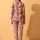 Myshka Women's Multi Printed Coat With Trousers - Swadesiicart