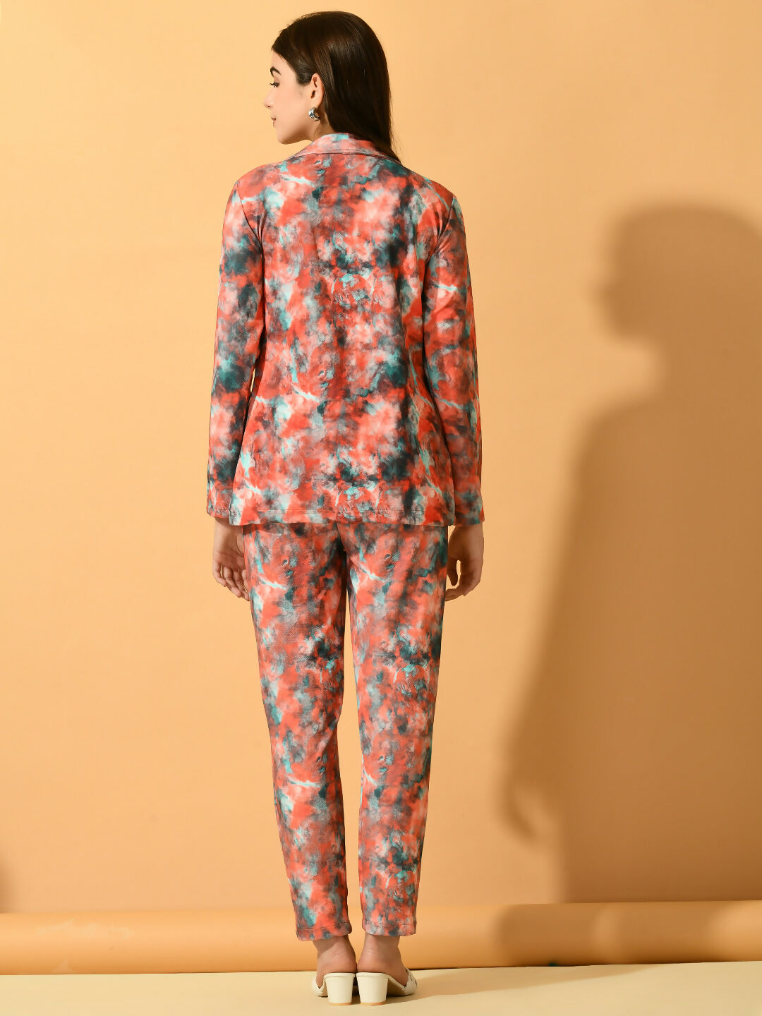 Myshka Women's Multi Printed Coat With Trousers - Swadesiicart