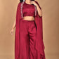 Morchari Women And Hand Embroidery Palazzo Set-Magenta - Swadesiicart