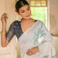 Vishnu Weaves Women's Blue Muga Cotton Woven Saree with Blouse - Swadesiicart