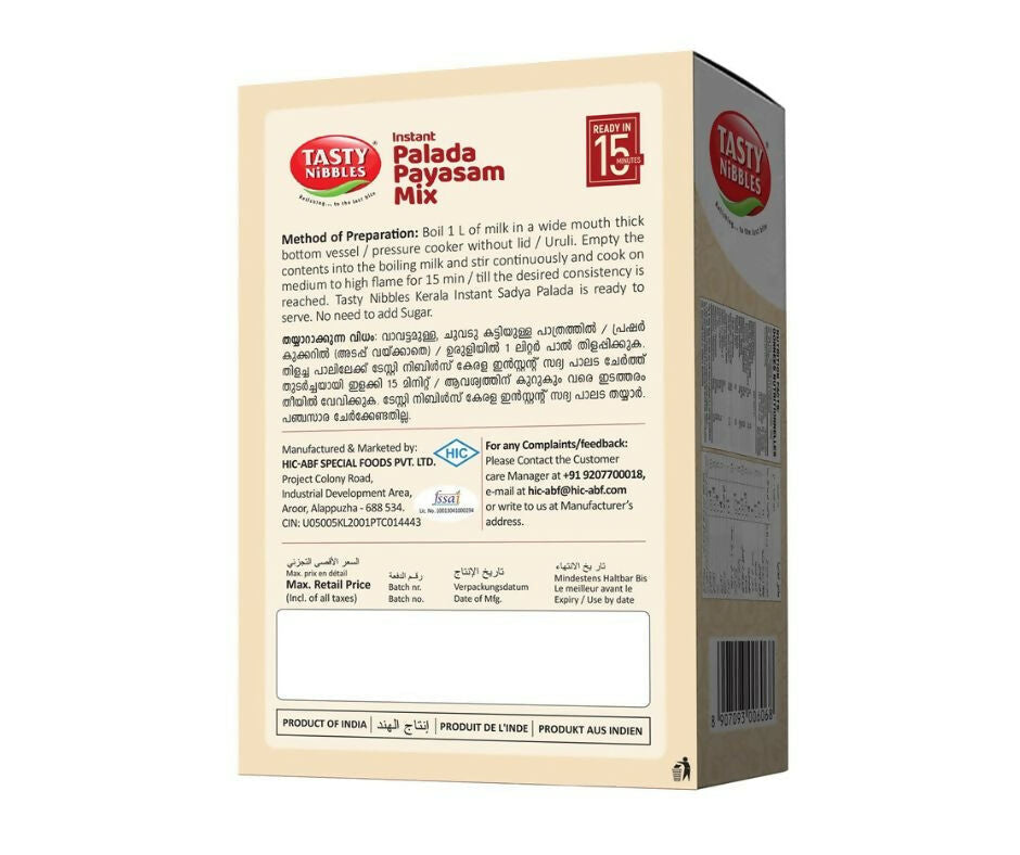 Tasty Nibbles Instant Palada Payasam Mix - Swadesiicart