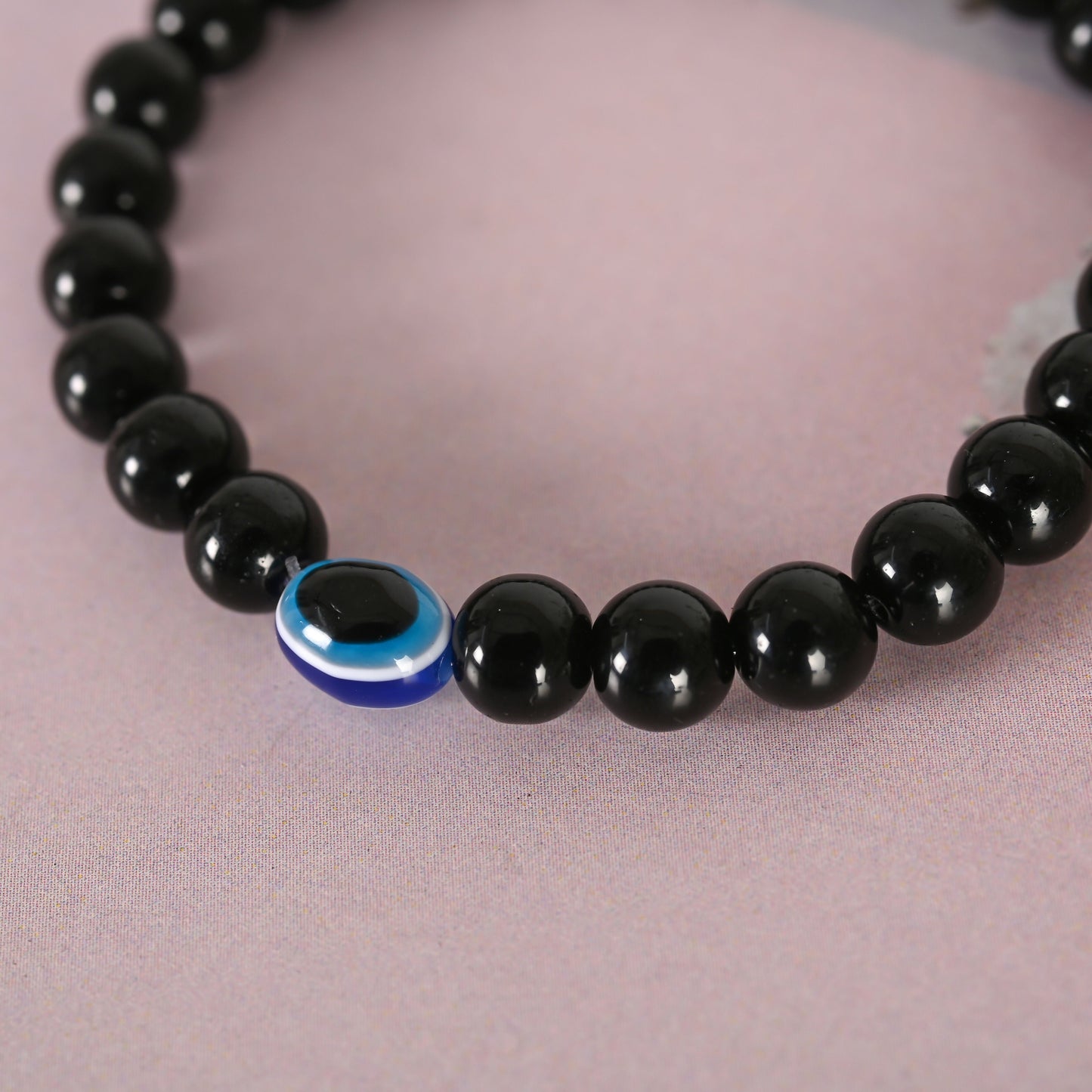 NVR Men & Women Marble Crystal Beaded Elasticated Bracelet - Swadesiicart