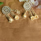 Mominos Fashion Johar Kamal Golden Plated Earrings With Kundan & Pearls - Swadesiicart