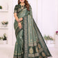 Aastha Fashion Mehndi South Soft Silk Zari Weaving Saree