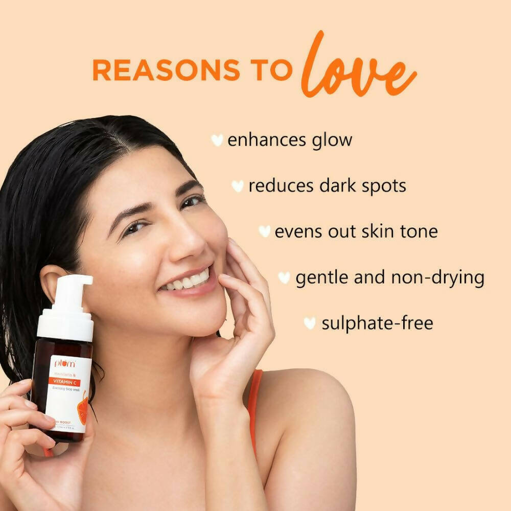 Plum Mandarin & Vitamin C Foaming Face wash - Swadesiicart