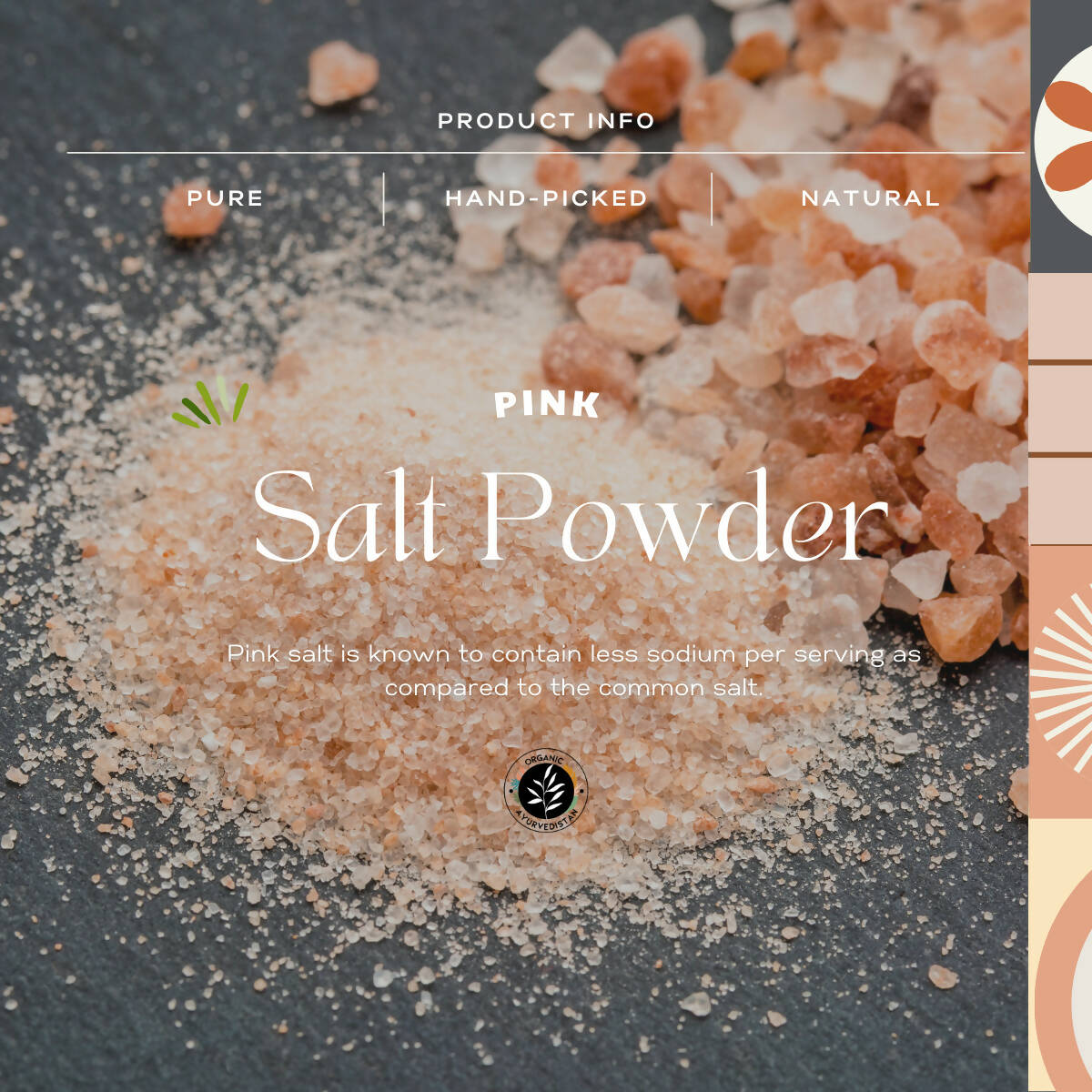 Organic Ayurvedistan Pink Salt Powder - Swadesiicart