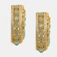 Ruby Raang Gold Polished Green Round Kundan Loops | Swadesiicart
