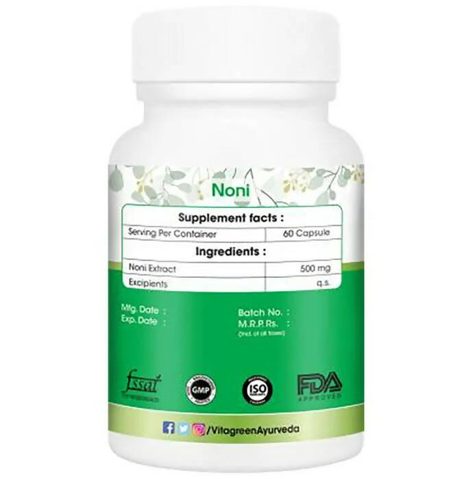 Vitagreen Noni Capsules - Swadesiicart