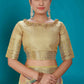 Beige Soft Organza Woven Design Saree with Unstitched Blouse Piece - Zaara