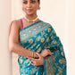 Joban Fashion Aqua Soft Pure Handloom Banarasi Silk Saree | Swadesiicart