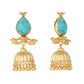 Nuyug 22K Gold Plated Turquoise Grace Earrings | Swadesiicart