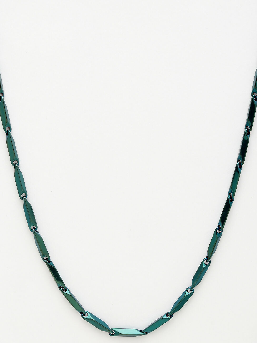 NVR Men's Green Rhodium-Plated Stainless Steel Chain - Swadesiicart