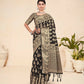 Black Viscose Weaving Designer Saree - Vandini