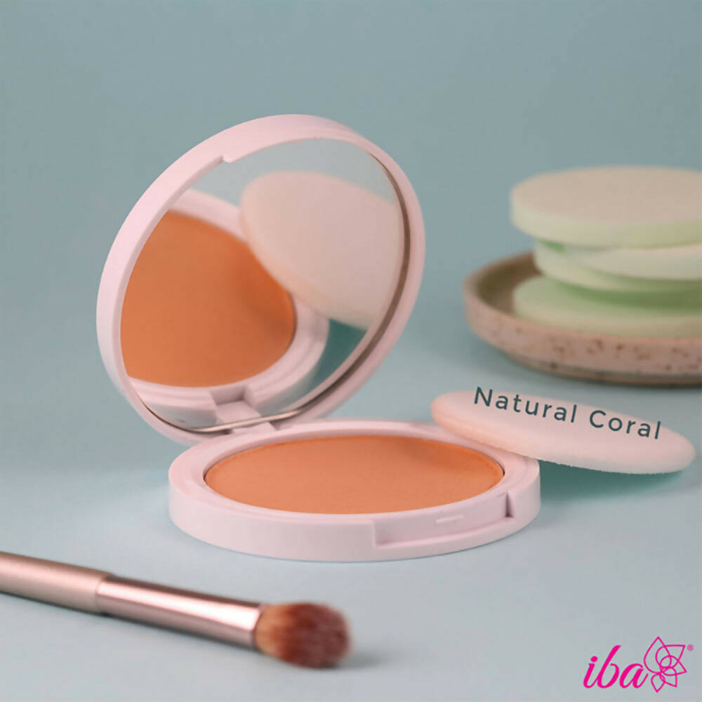 Iba Perfect Look Long-Wear Mattifying Compact SPF 15 - 03 Natural Coral - Swadesiicart