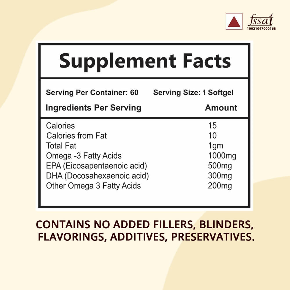 Mountainor Triple Strength Omega-3 Fish Oil Softgels | Swadesiicart