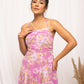 FIORRA Women's Light Pink Georgette Floral Printed Dress - Swadesiicart
