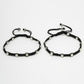 NVR Women's Evil Eye Adjustable Black Anklets | Swadesiicart