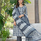 BulBul Fashionista Navy Cotton Kurta Set with Dupatta - Swadesiicart