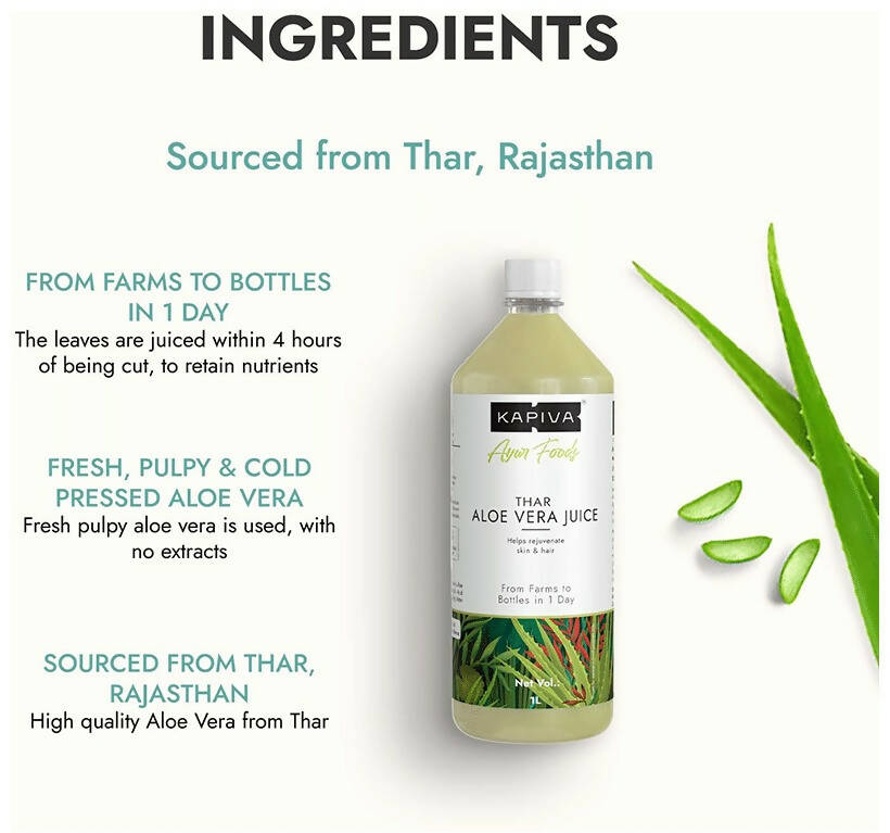 Kapiva Ayurveda Aloe Vera Juice - Swadesiicart