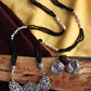 Mominos Fashion Johar Kamal Oxidised Multi Stone Mangalsutra