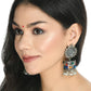 Mominos Fashion Johar Kamal Women Multi Kundan Oxidised Jhumkas - Mominos Fashion