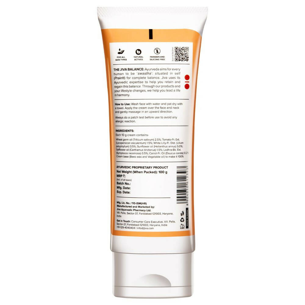 Jiva Ayurveda Carrot Face Cream - Swadesiicart