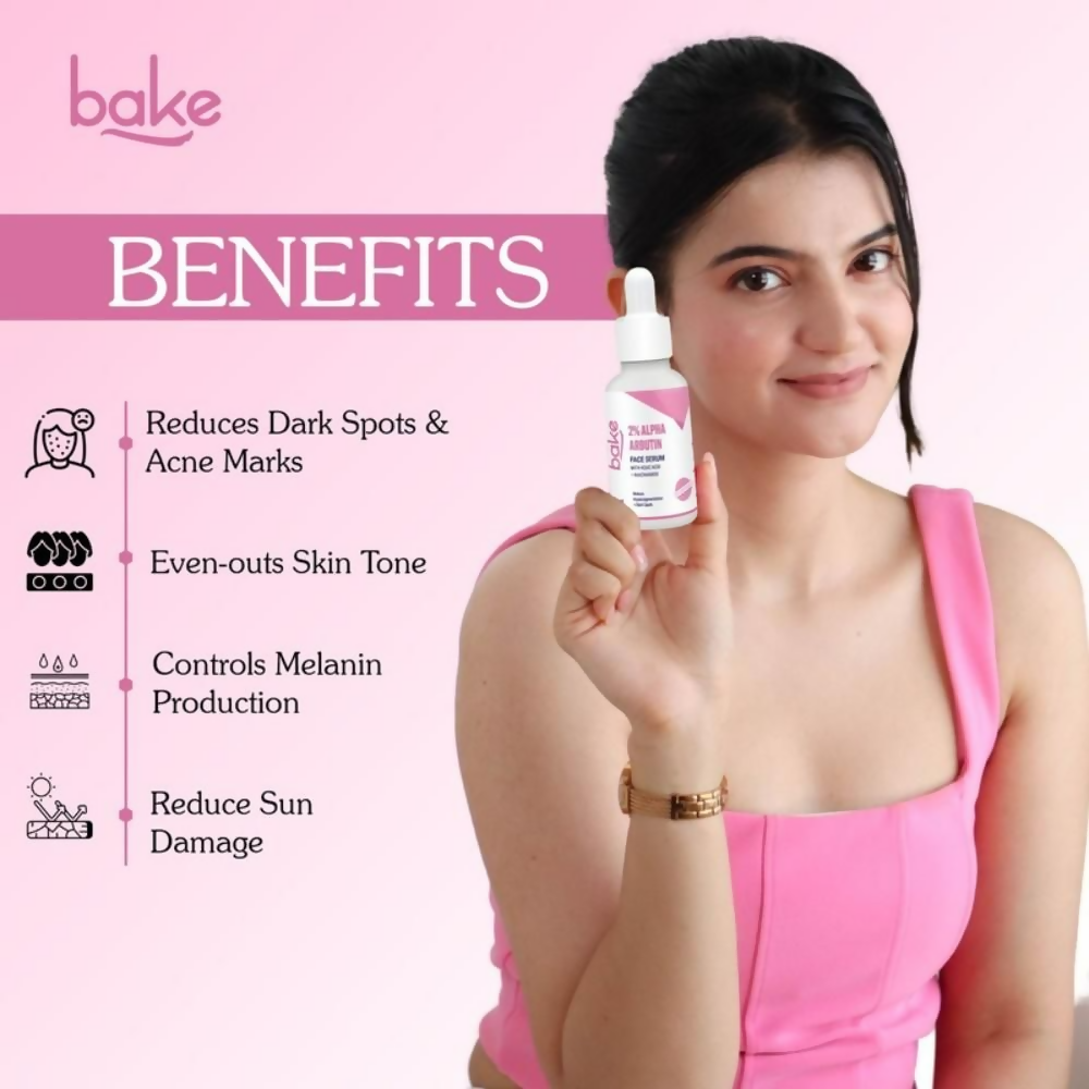 Bake 2% Alpha Arbutin Face Serum With Kojic Acid & Niacinamide | Swadesiicart