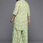 Ahalyaa Women's Traditional wear Co-ords - Green - Swadesiicart
