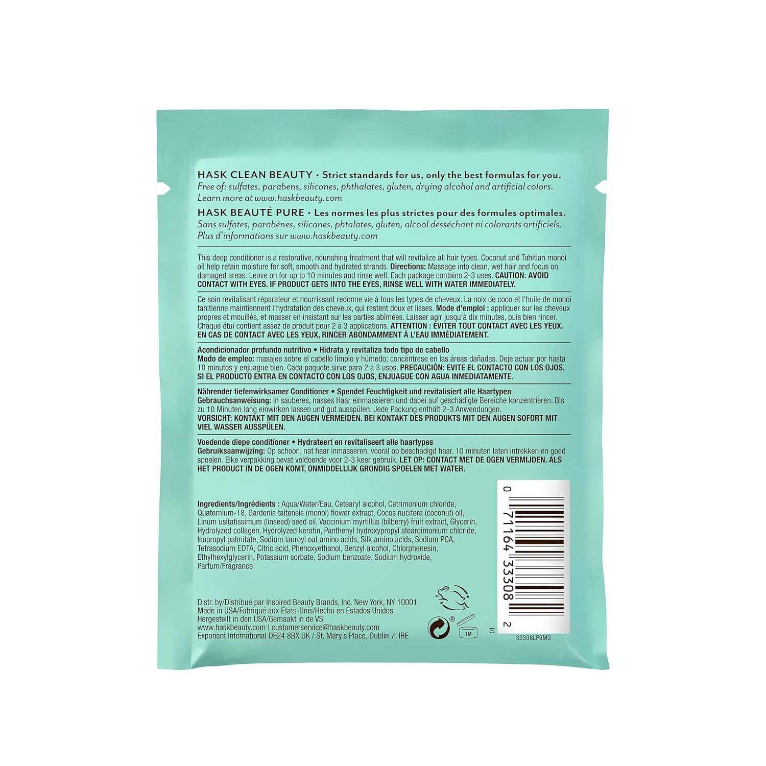 HASK Monoi Coconut Oil Nourishing Deep Conditioning | Swadesiicart