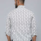 Miravan Men's White Spread Collar Bird Print Casual Shirt | Swadesiicart