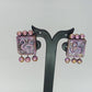 Terracotta Beautiful Swan Studs-Lavender