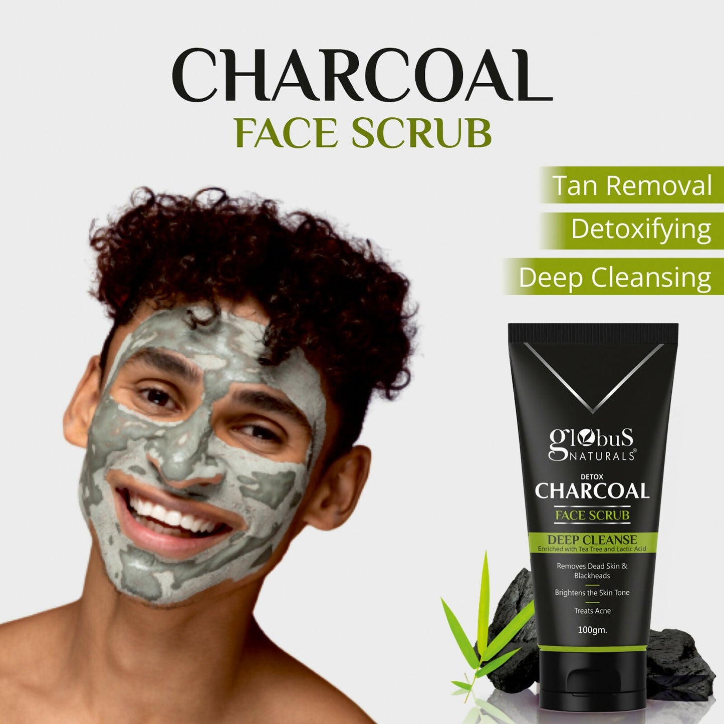 Globus Naturals Charcoal Scrub | Swadesiicart