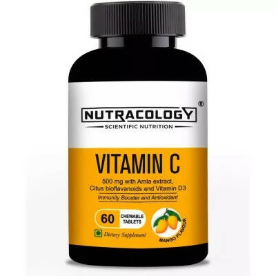 Nutracology Vitamin C 500mg Immunity Booster, Glowing Skin Tablets - Vanalaya and Nutracology