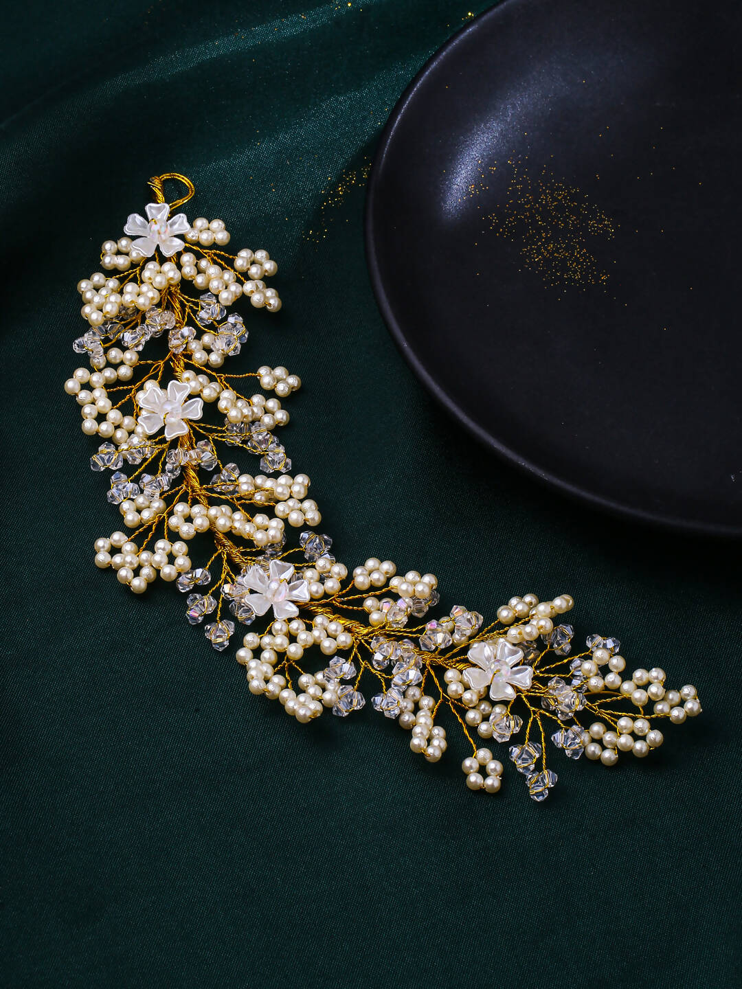 NVR Women Embellished Beaded Hair Accessory Set | Swadesiicart