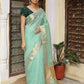 Shree Shyam Fashion Sea Green Cotton Saree